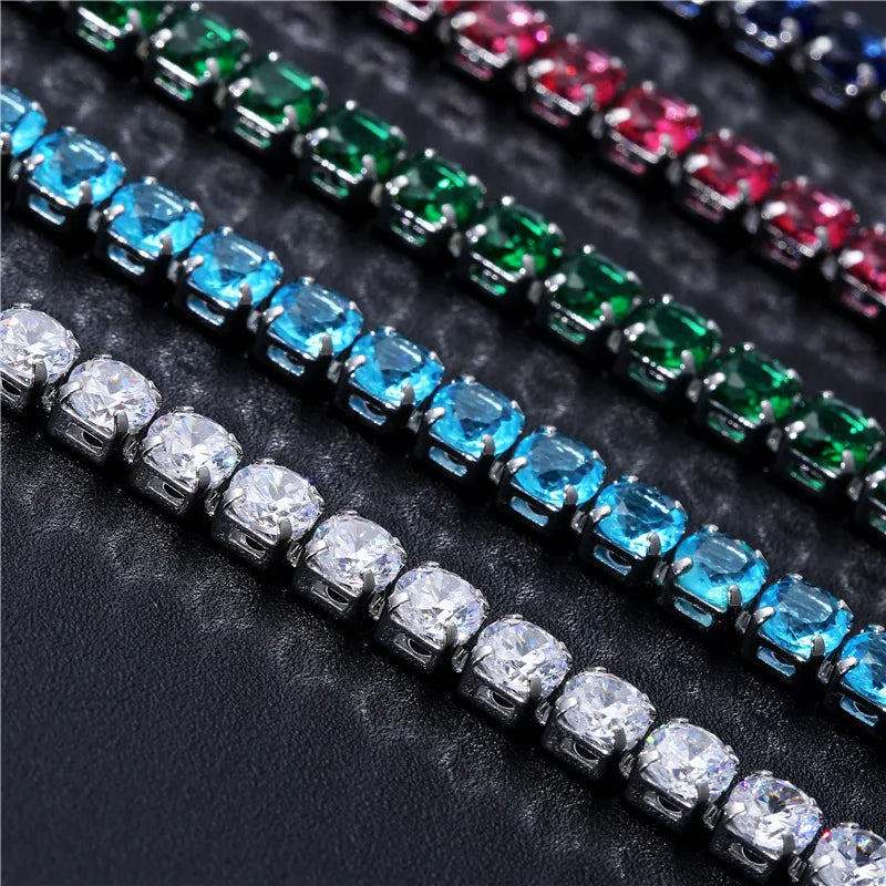 Iced Tennis Bracelet, Cubic Zirconia