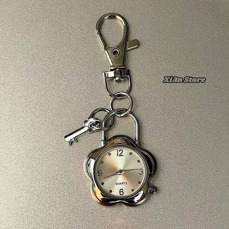 Original Hollow Heart Pocket Watch Chain keychain Design Steampunk Clock Vintage Necklace Pendant Jewelry Watch Men Women Gift
