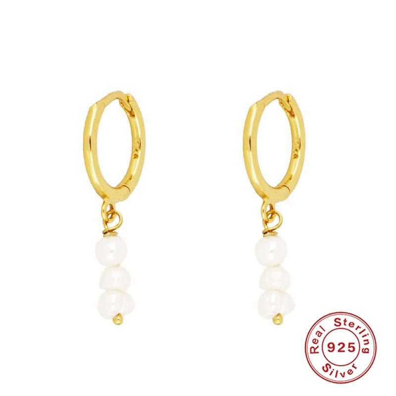 Pearl Hoop Earrings