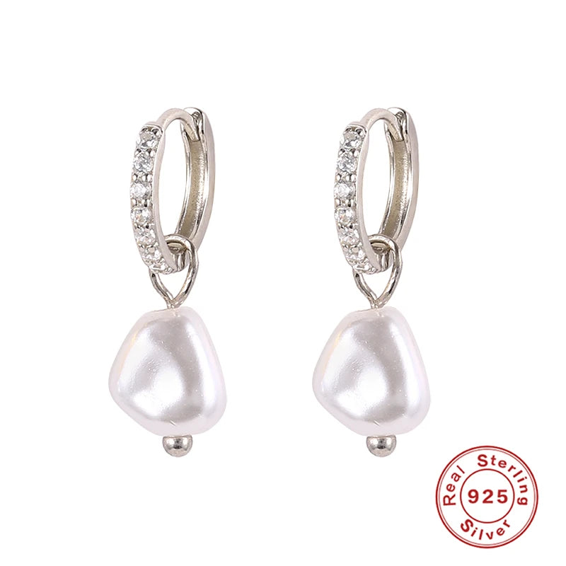 Pearl Hoop Earrings